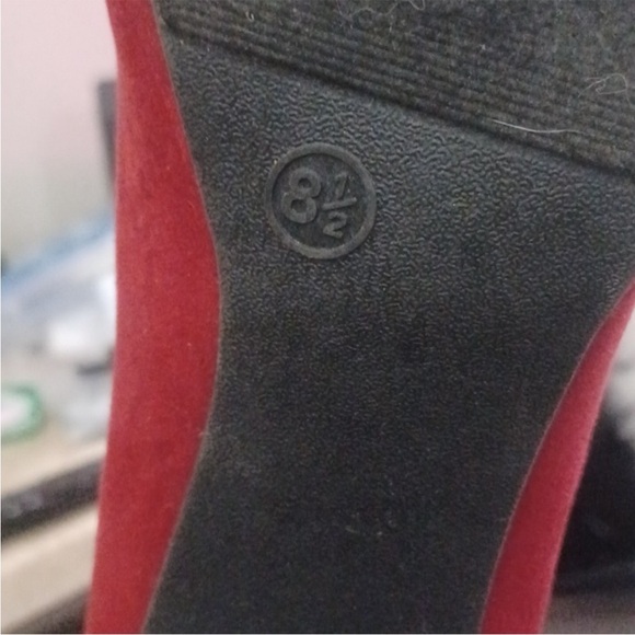 MOSSIMO RED ANKLE BOOTS 4.5 inches heels STUDDED BACK ZIPPER SIZE 8.5 - Picture 7 of 8